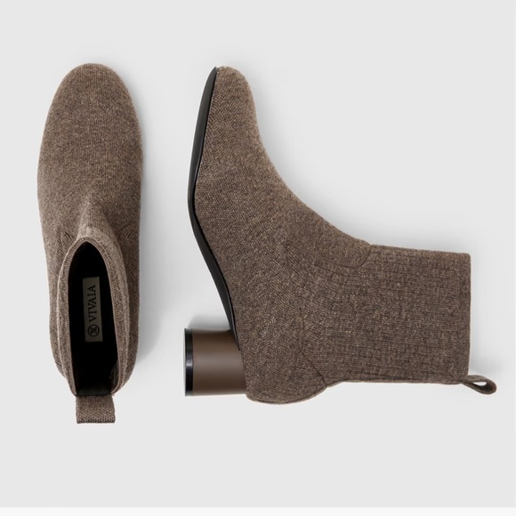 🤎NWT WOMENS VIVAIA ROUND TOE CHUNKY HEELED BOOTS IN BROWN SIZE 40 - Picture 6 of 15